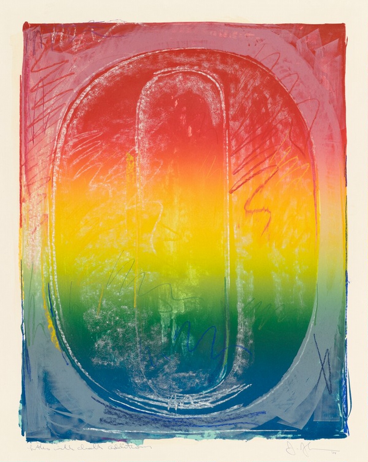 Figure 0 [working proof] by Jasper Johns