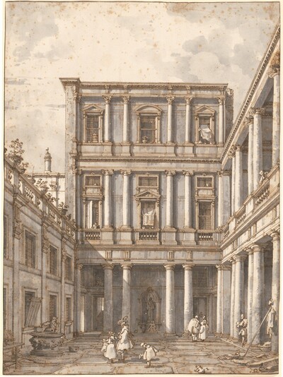 A Venetian Courtyard, in the Procuratie Nuove