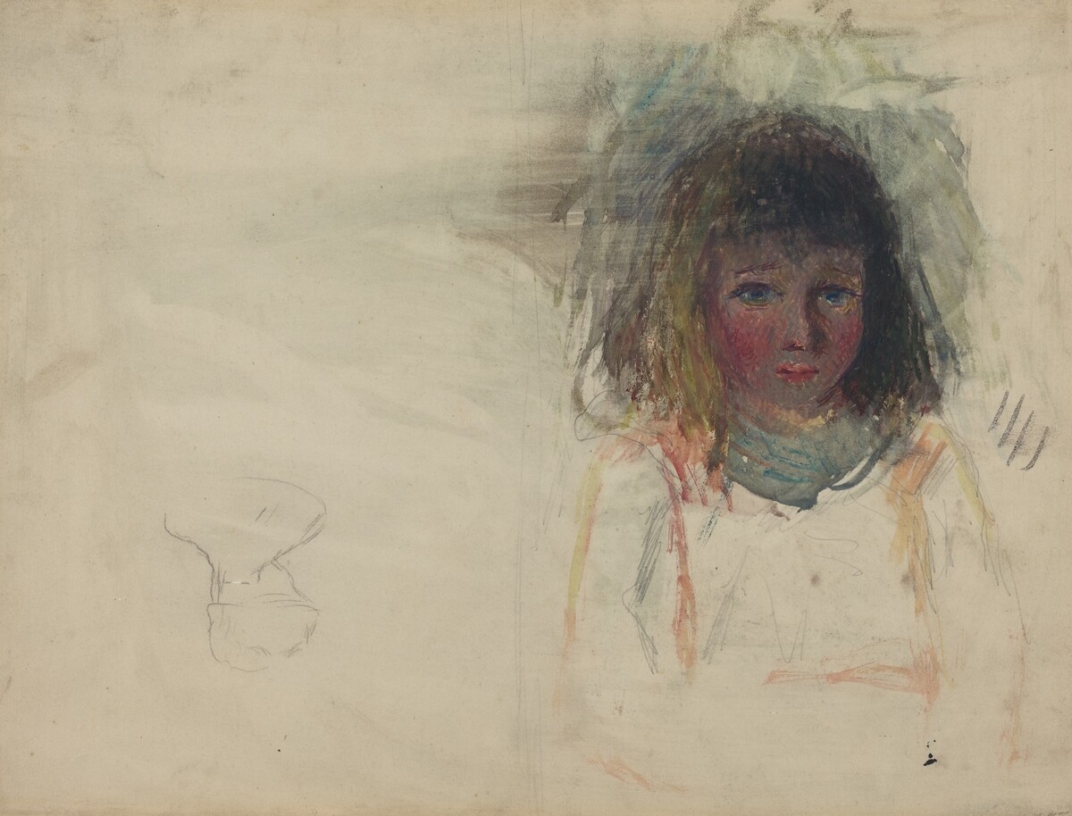 The Artist's Son Georges [verso] by Camille Pissarro