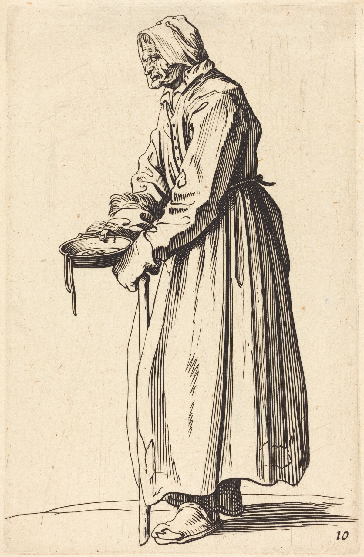 Beggar Woman with Pan by after Jacques Callot