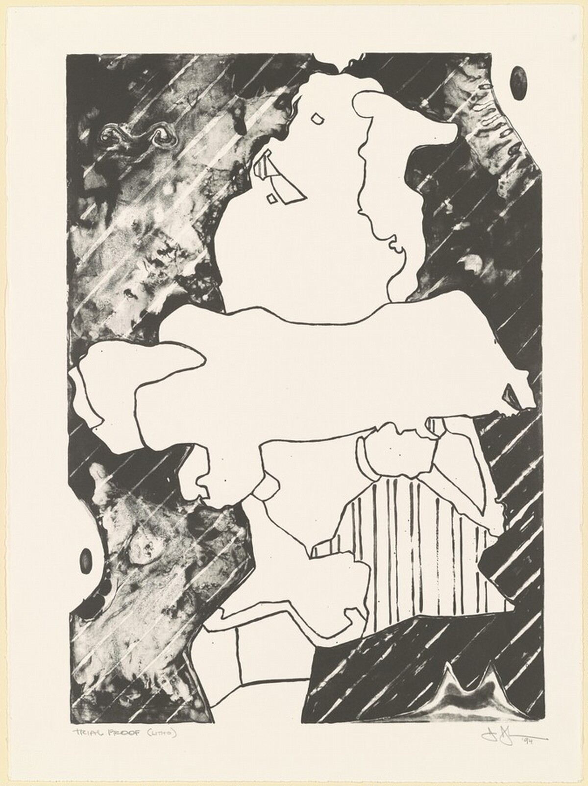 Green Angel 2 Experimental Lithos [trial proof (litho)] by Jasper Johns