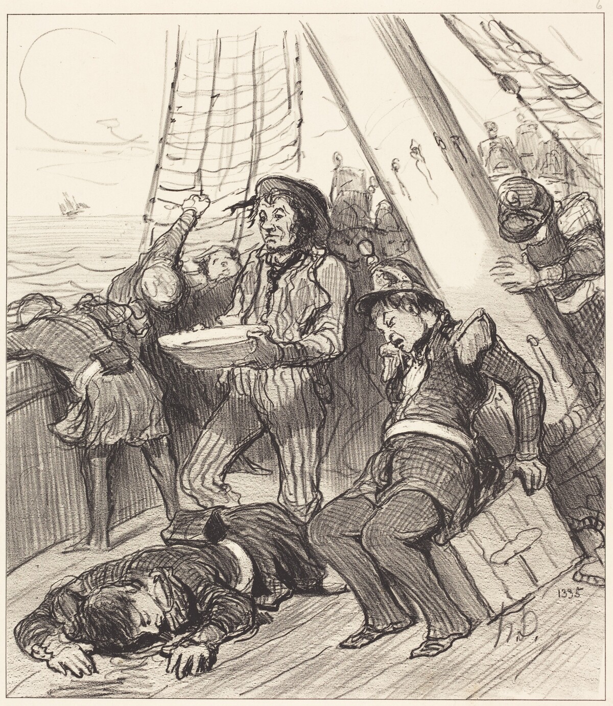 Plusieurs gardes nationaux qui n'avaient pas songé... by Honoré Daumier