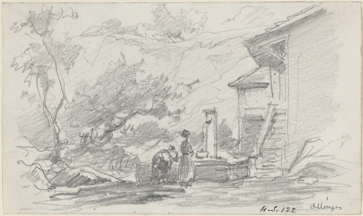 Women at a Well, Allinges by Eugène Boudin