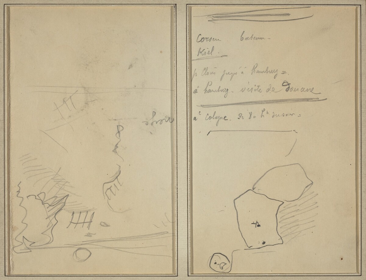 Head of a Monkey; Inventory of Bottles and Beverages [verso] by Paul Gauguin
