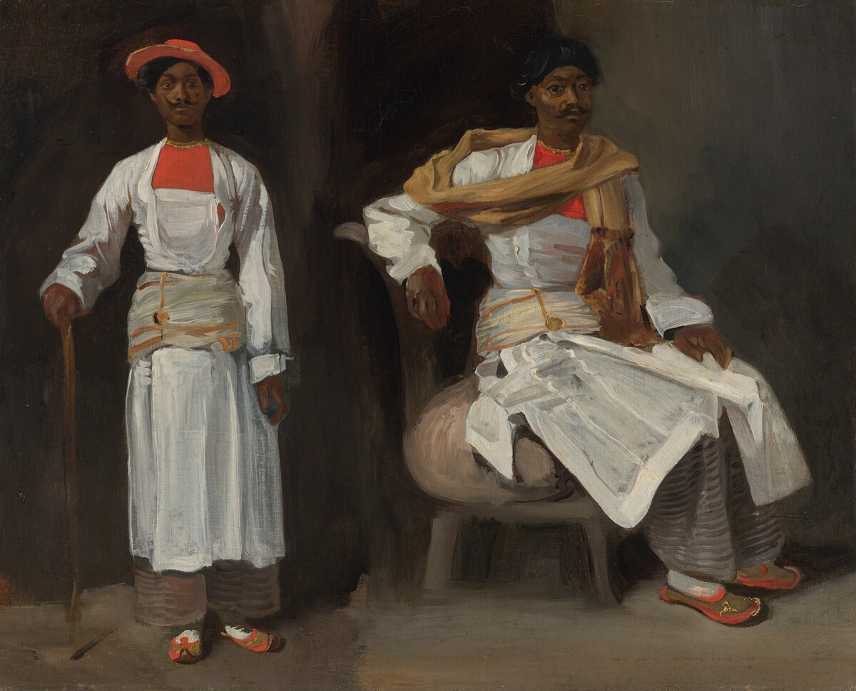 Two Studies of an Indian from Calcutta, Seated and Standing by Eugène Delacroix