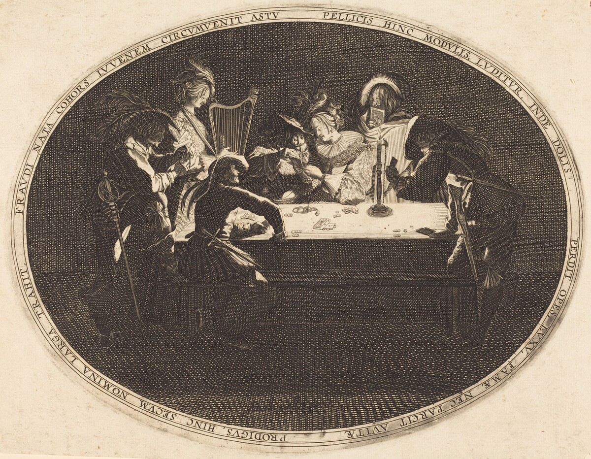 The Card Players by after Jacques Callot