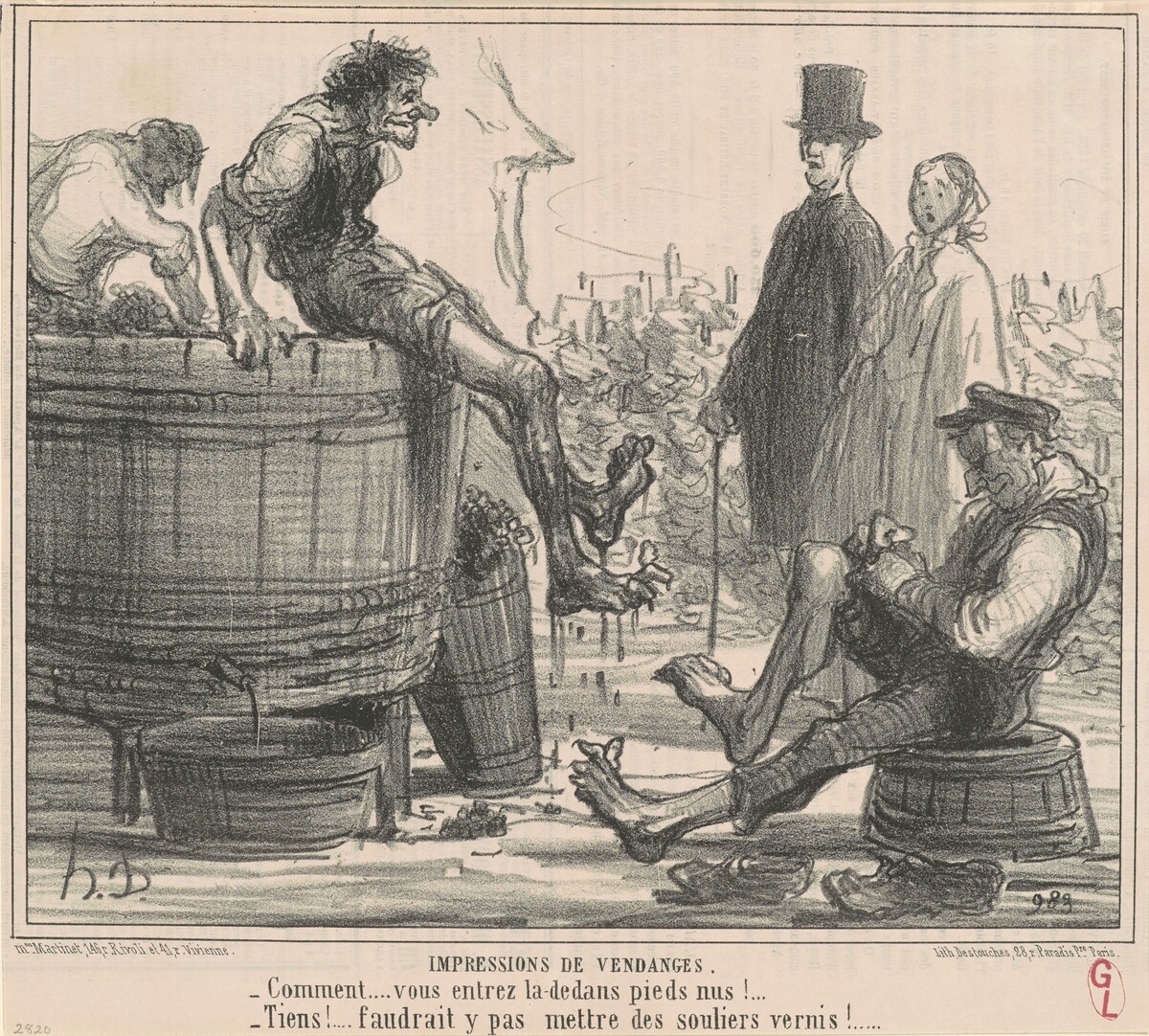 Impressions de vendages by Honoré Daumier