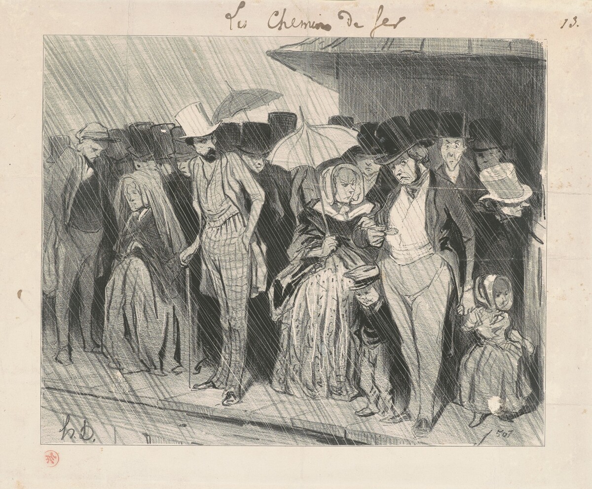 Une station infiniment trop prolongée by Honoré Daumier