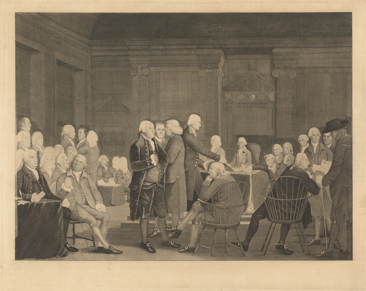 Congress Voting Independence by Edward Savage, after Robert Edge Pine