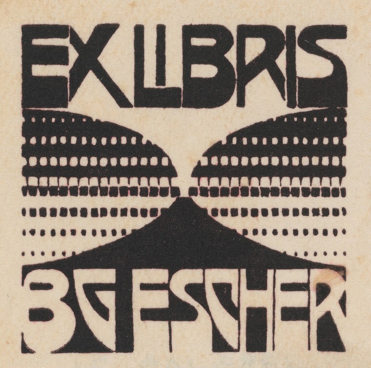 Bookplate B.G. Escher by M.C. Escher