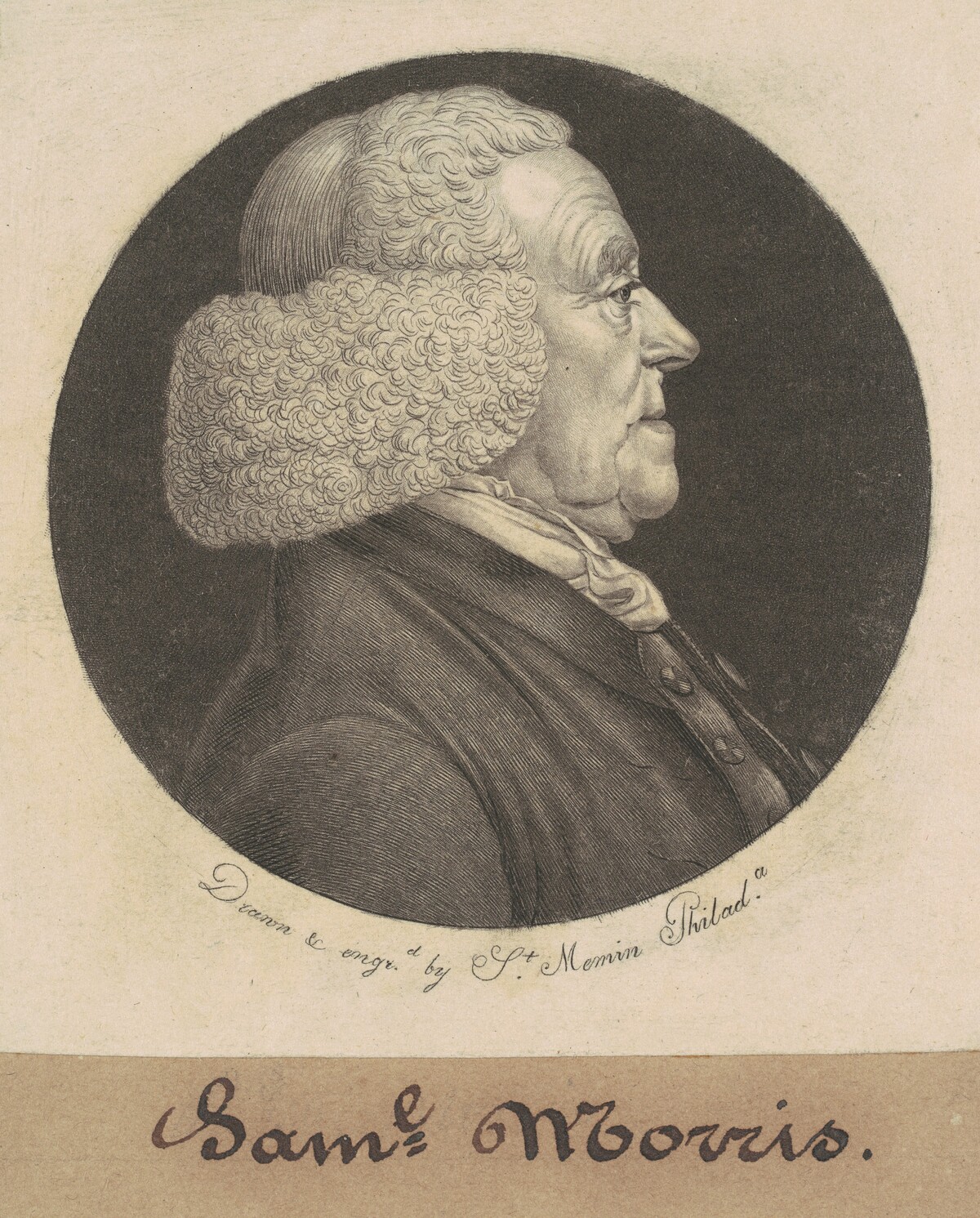 Samuel Morris by Charles B. J. Févret de Saint-Mémin