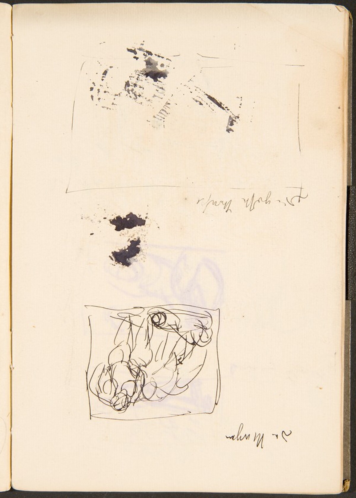 Skizze und leerer Rahmen mit Bezeichnung (Sketch and Empty Frame with Inscription) [p. 37] by Max Beckmann