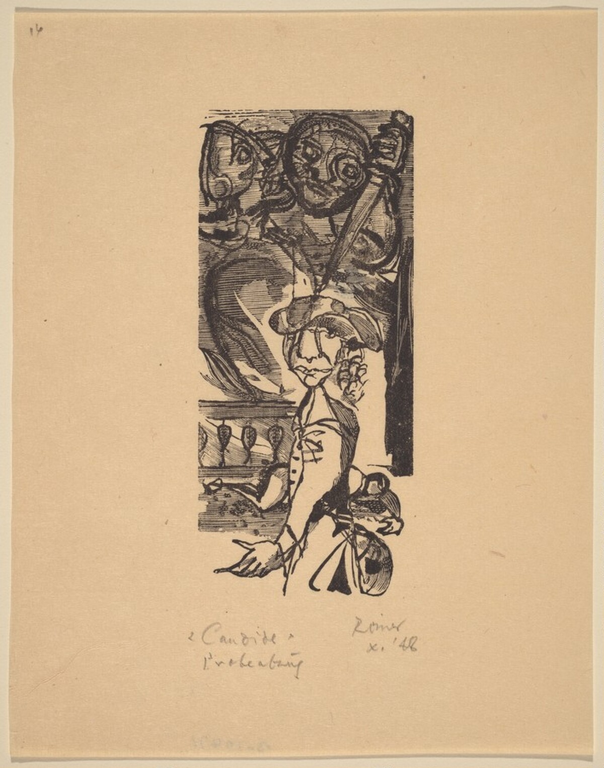 Illustration to Voltaire, "Candide" by Imre Reiner