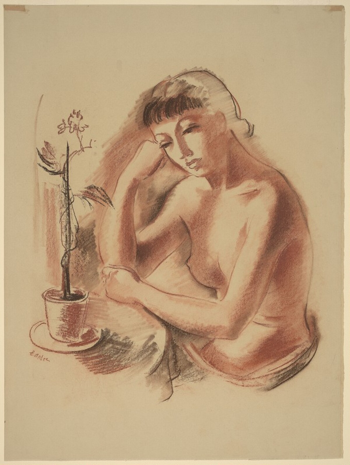 Pensive Girl by Frederic Taubes
