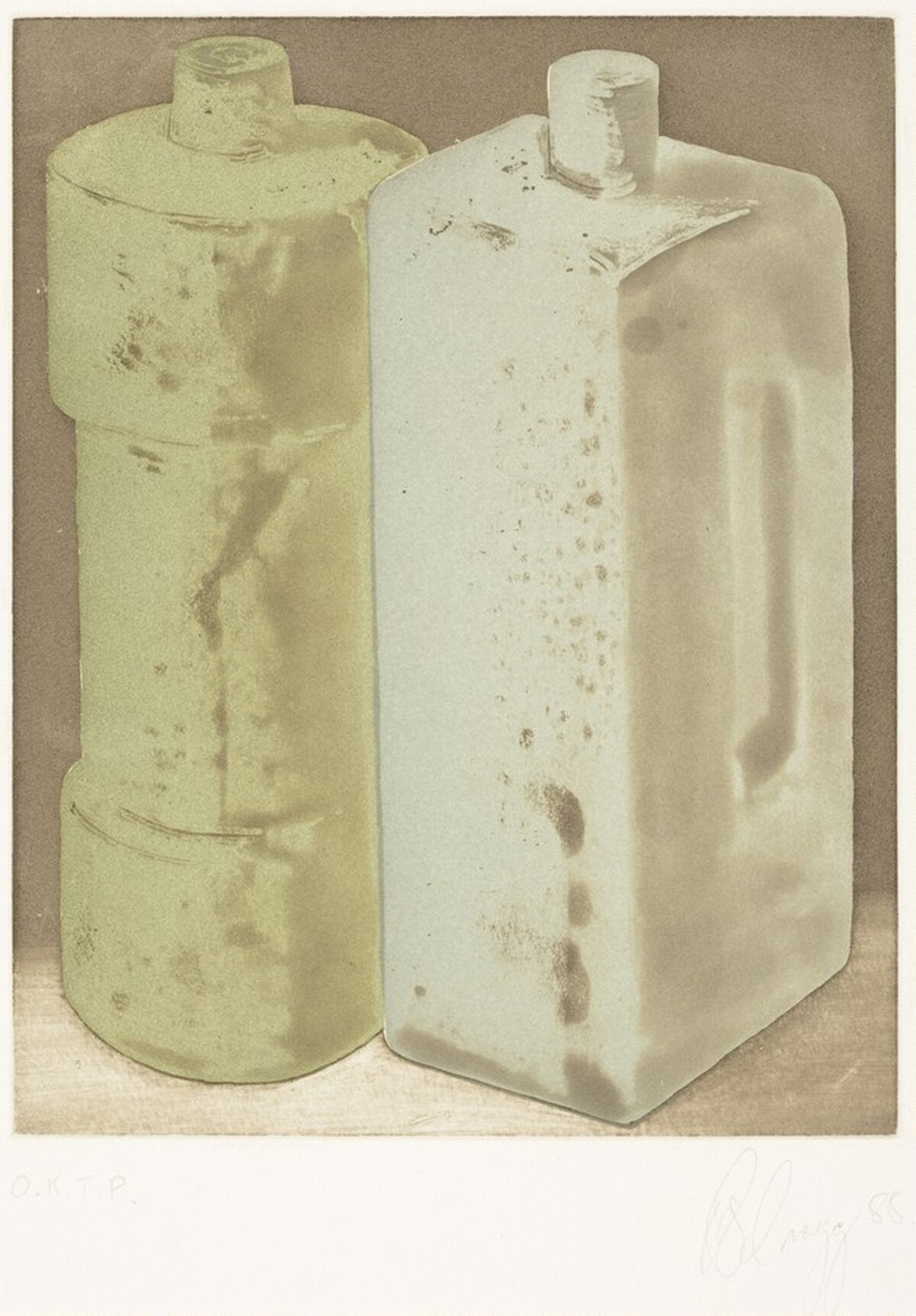 Two Bottles, State 2 by Tony Cragg