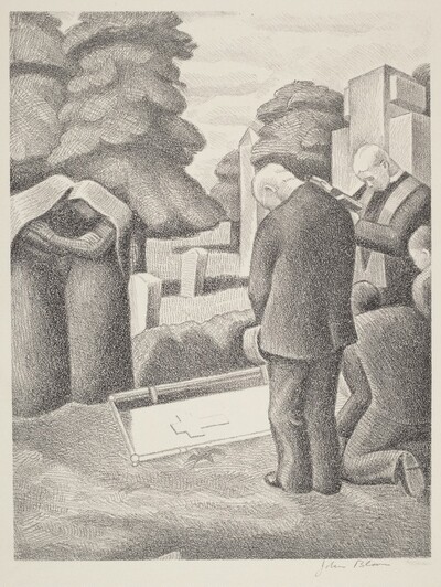 Untitled  (Mourners at Graveside)