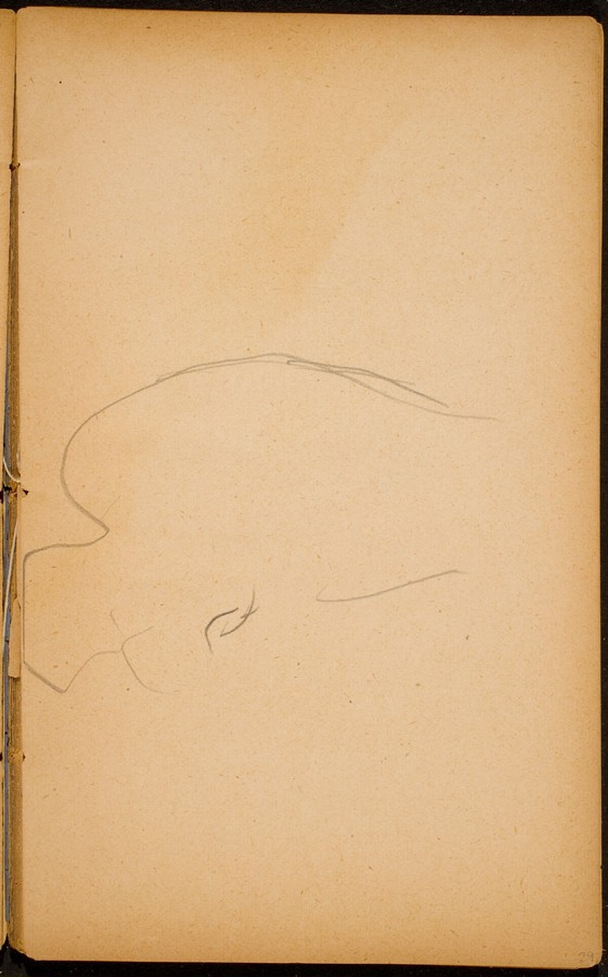 begonnene Elefantenstudie (Initial Sketch of an Elephant) [p. 29] by Max Beckmann