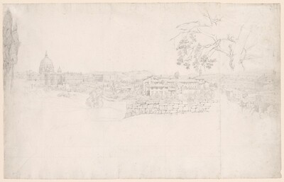 Fantasy Panorama of Rome from St. Peter's to the Castel San Angelo