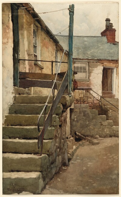 The Steps of a House at Mousehole, Cornwall