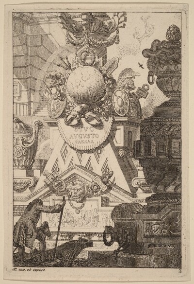 Fantasy of an Antique Trophy to Augustus