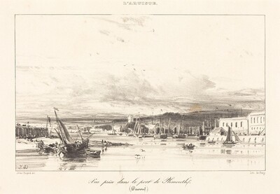 View in Plymouth Port (Vue prise dans le port de Plymouth)