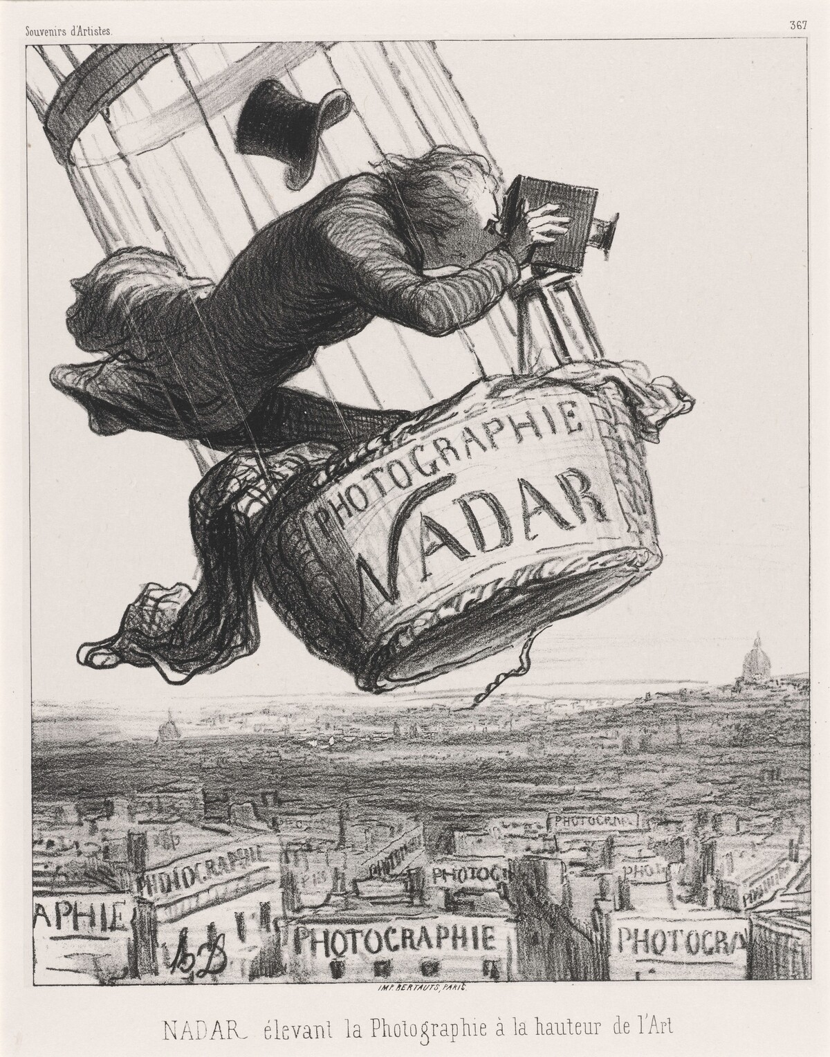 Nadar élevant la Photographie à la hauteur de l'Art (Nadar Elevating Photography to Art) by Honoré Daumier