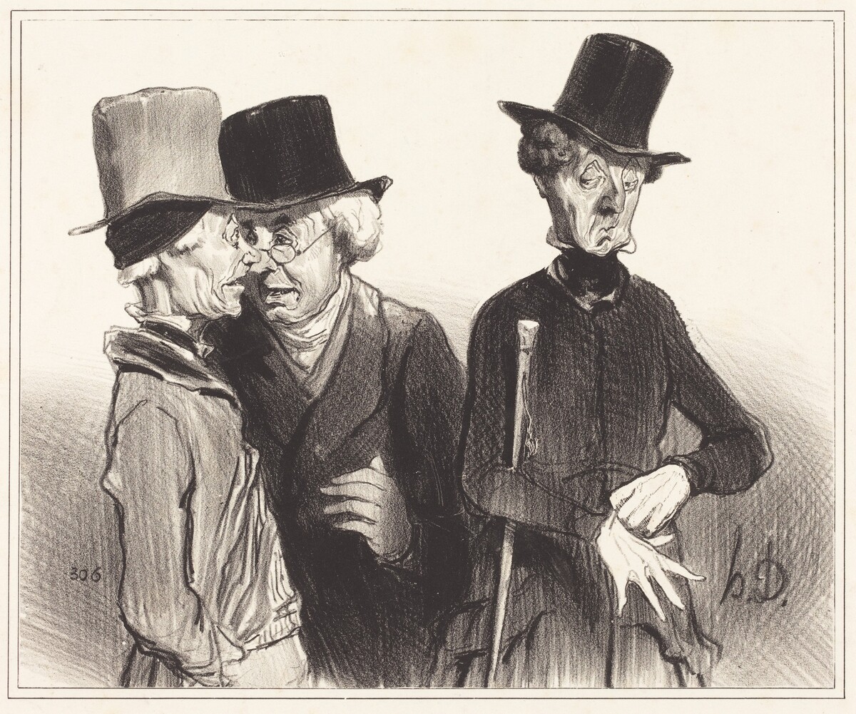 Voila! t'es devenu rentier, moi médecin, lui... by Honoré Daumier