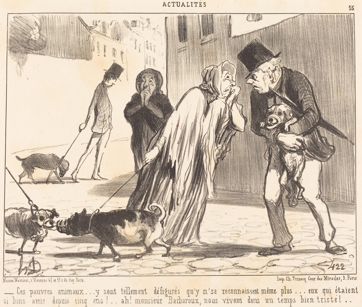 Ces pauvres animaux... n'se reconnaissent... plus... by Honoré Daumier