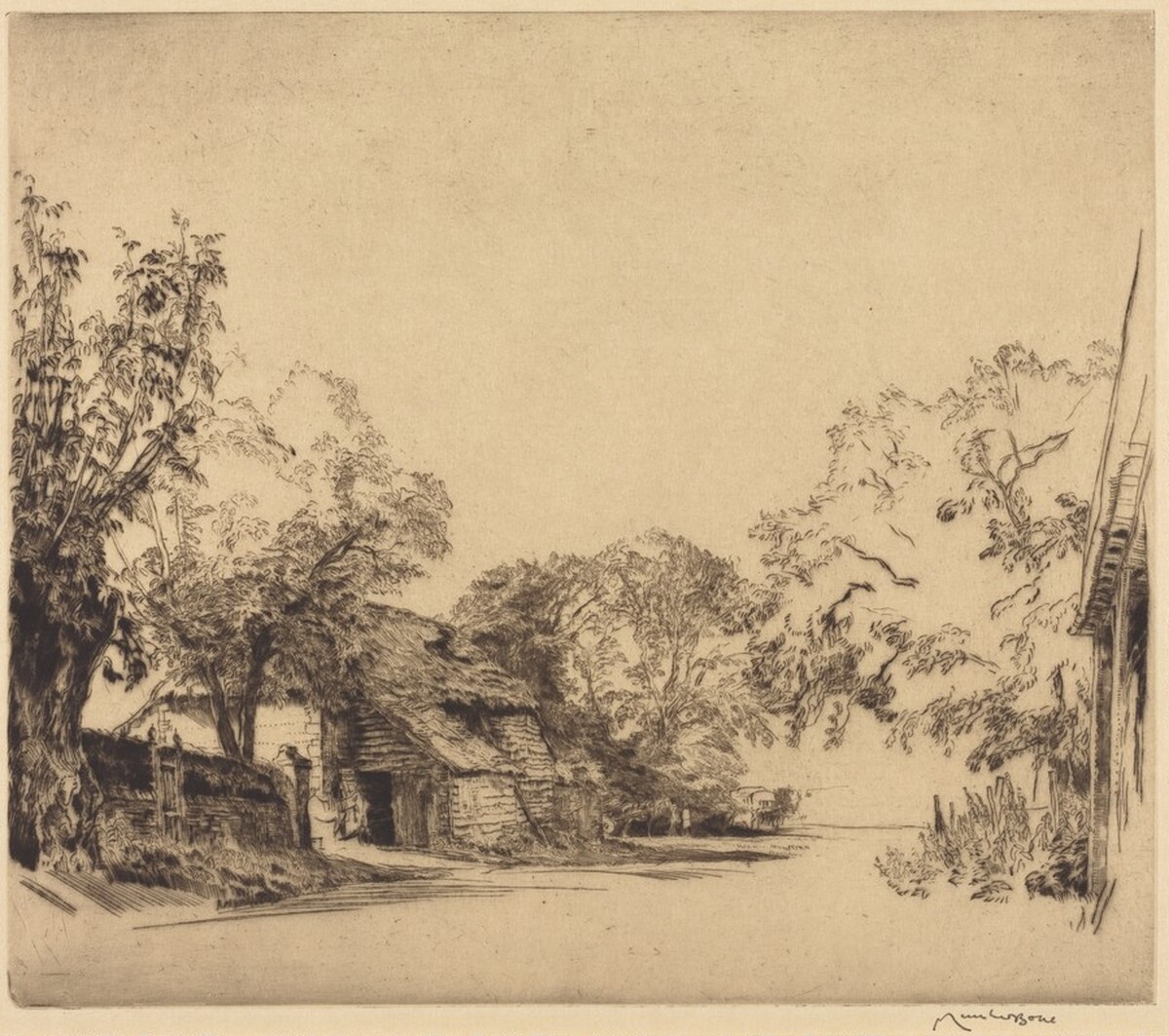 Week Green Farm, Hampshire by Sir Muirhead Bone