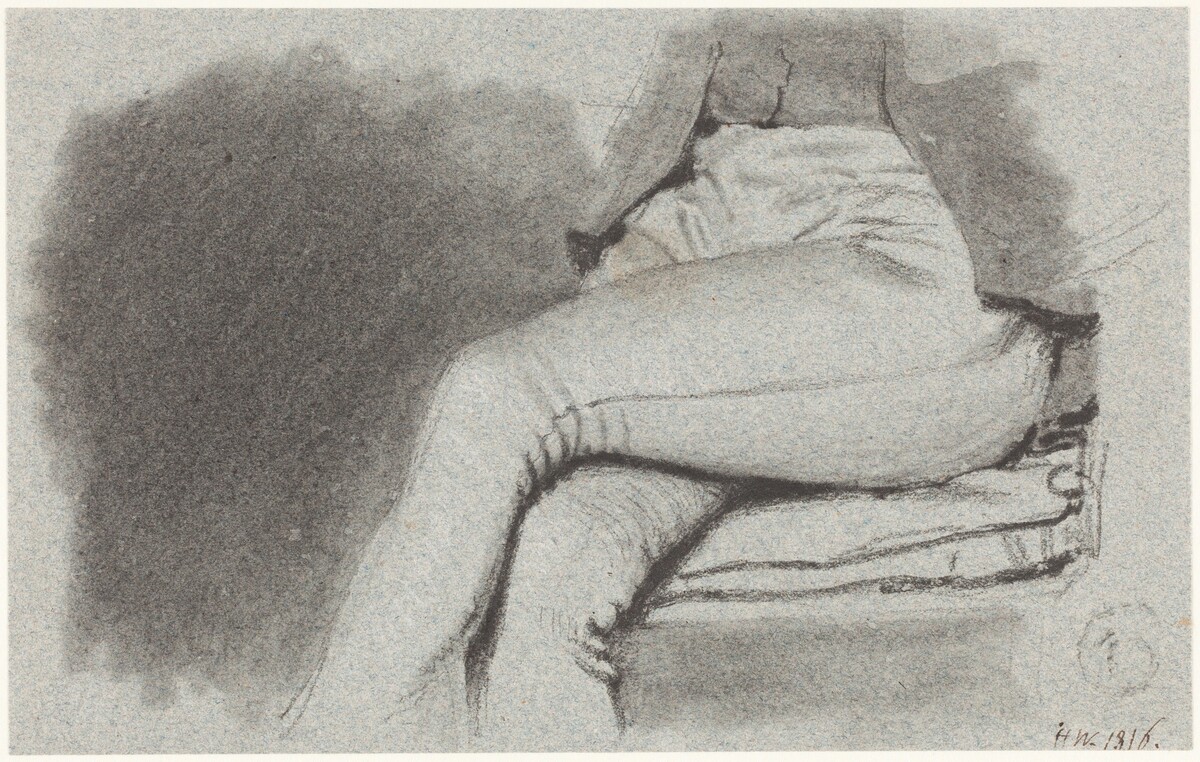 Study of a Seated Man's Legs by Henry Wyatt