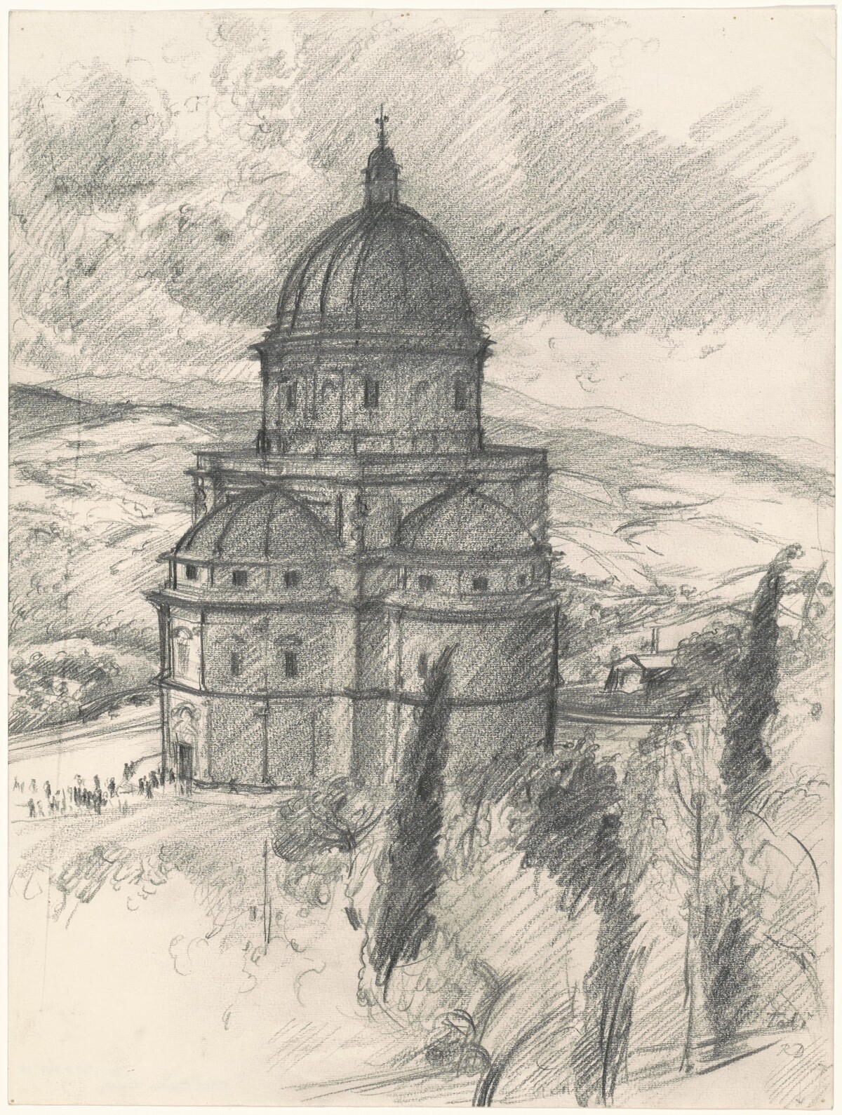Church of Santa Maria della Consolazione, Todi, Italy by Rackstraw Downes
