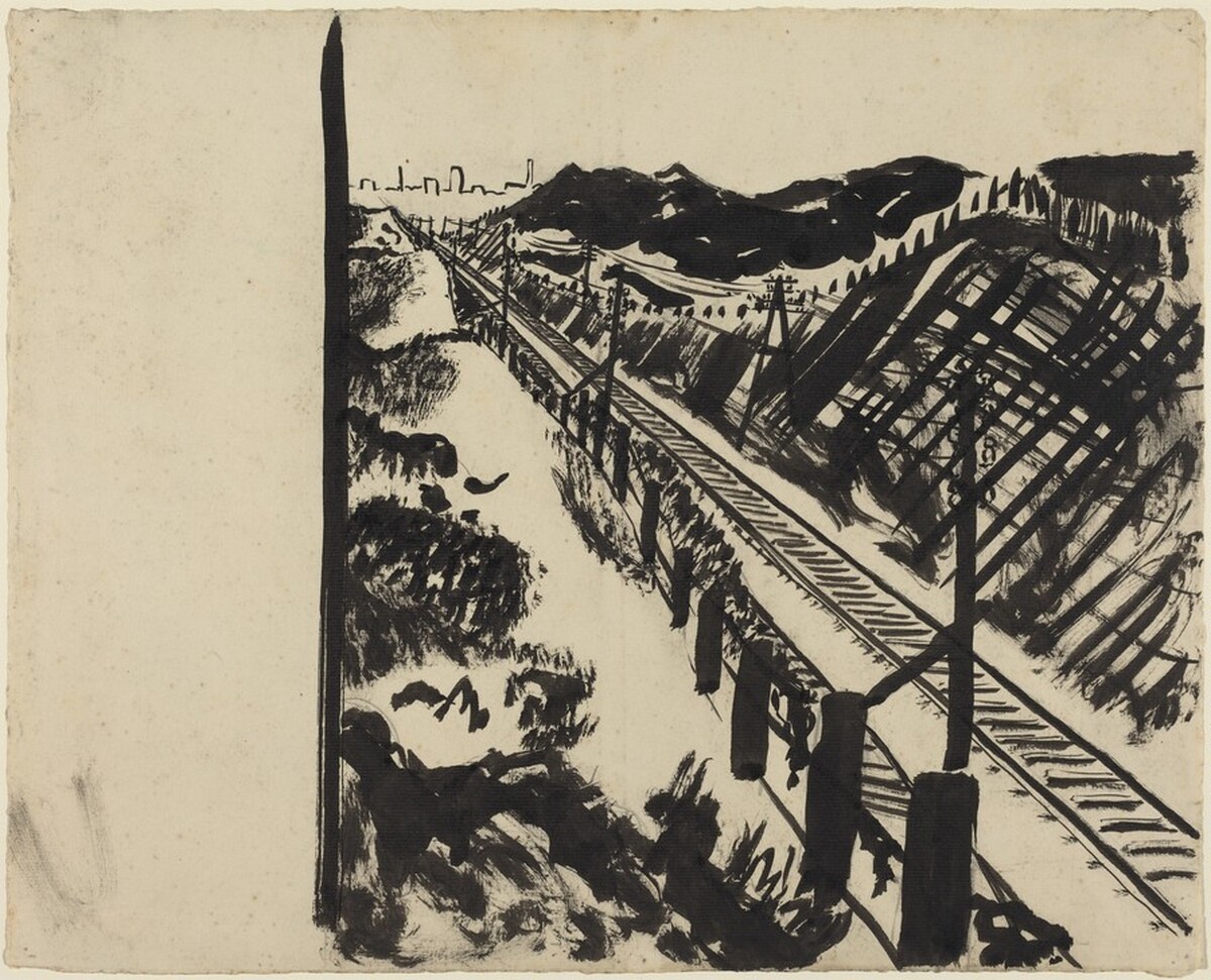 Railroad by M.C. Escher