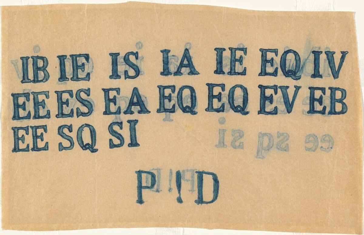 Untitled (P ! D) (recto) by James Castle