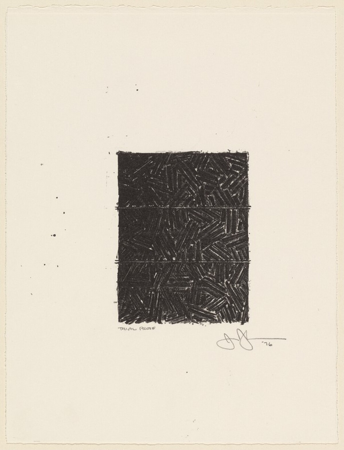 Bookplate for David Grainger Whitney [trial proof] by Jasper Johns
