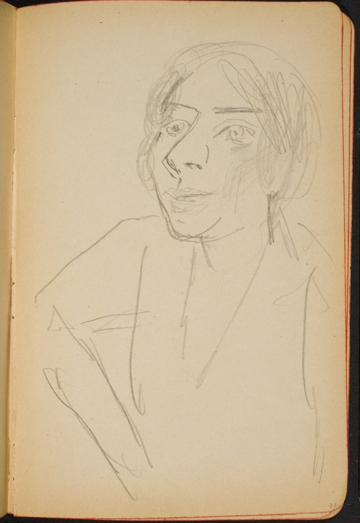 weibliche Bildnisstudie (Female Portrait) [p. 33] by Max Beckmann