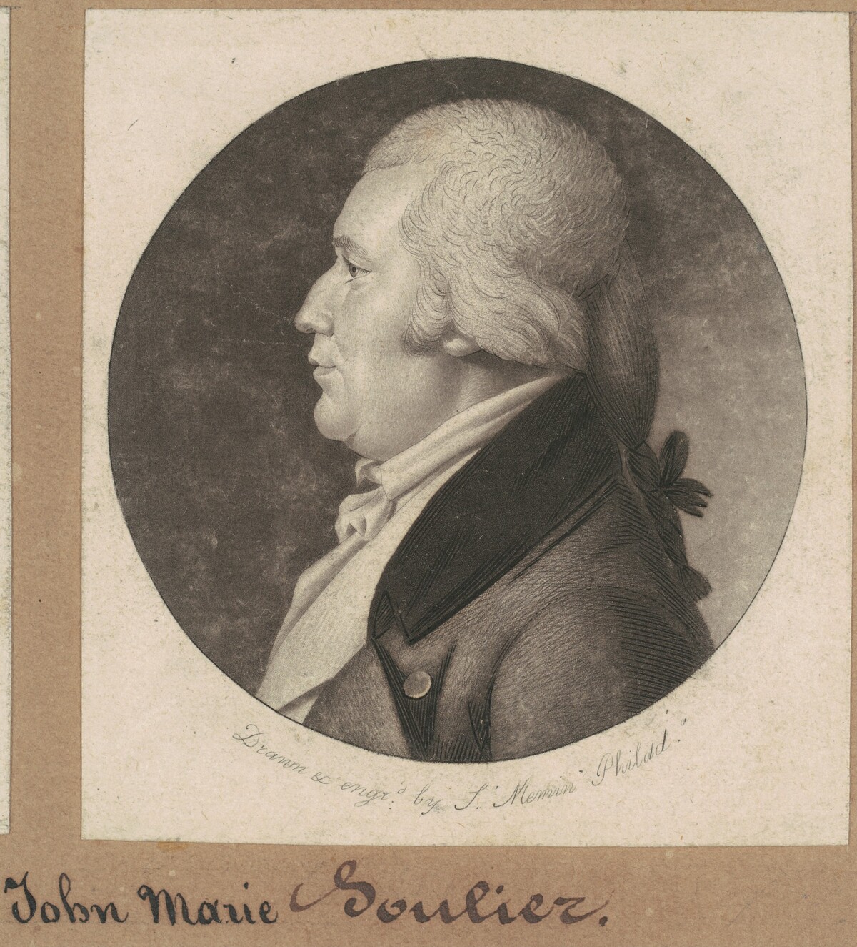 Jean Marie Soulier by Charles B. J. Févret de Saint-Mémin