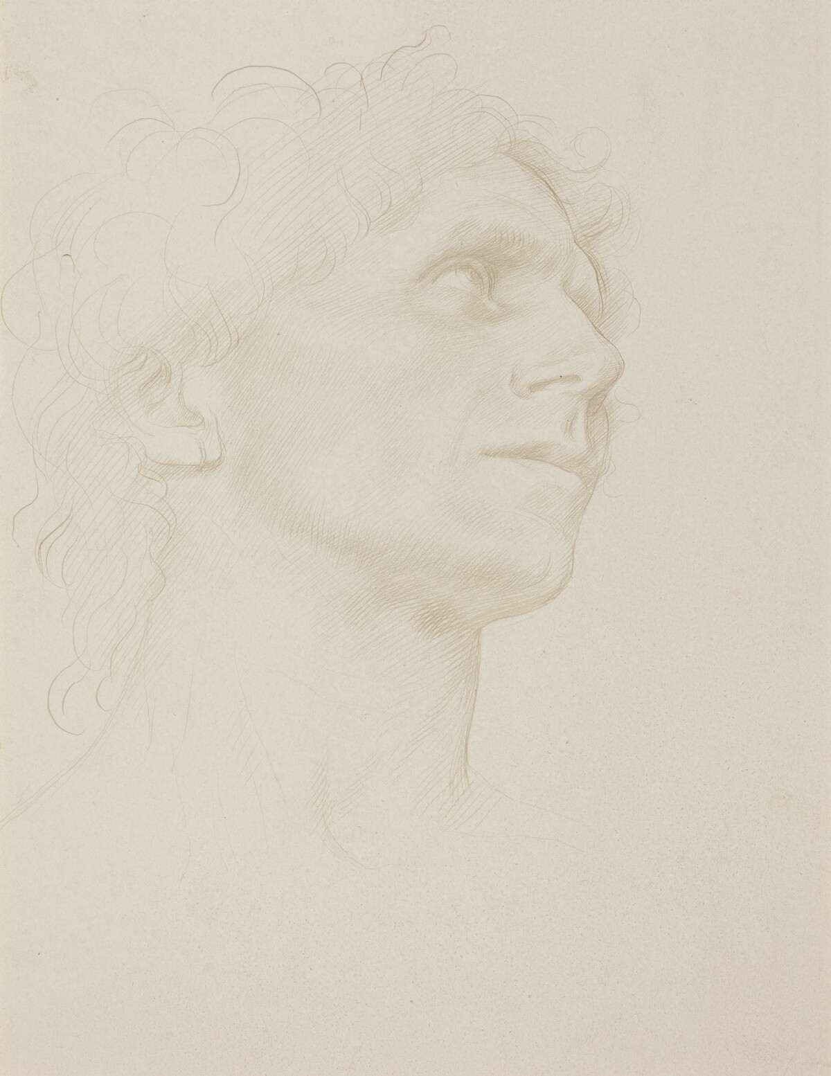 Study of Woman's Head, Turned Right by Alphonse Legros