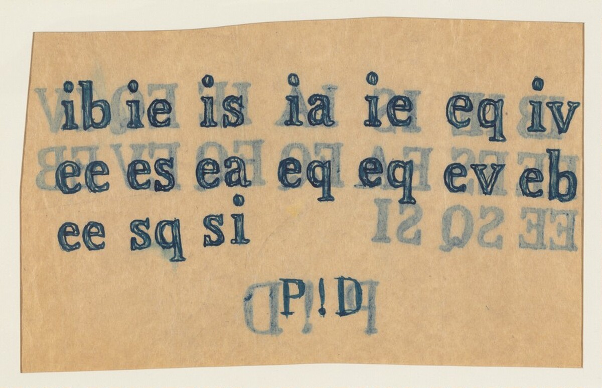 Untitled (P ! D) (verso) by James Castle