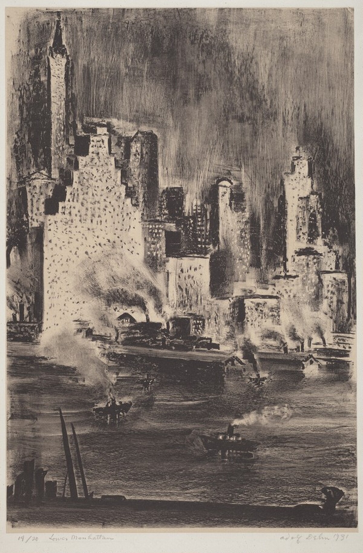 Lower Manhattan by Adolf Arthur Dehn