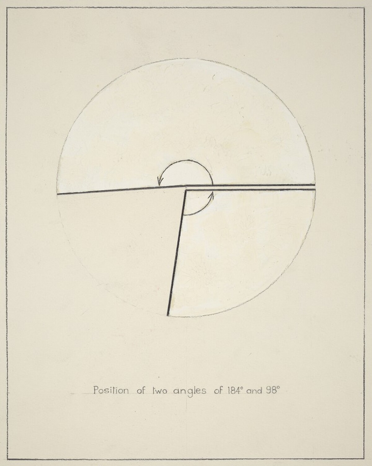 Position of Two Angles of 184 and 98 (degrees) by Bernar Venet