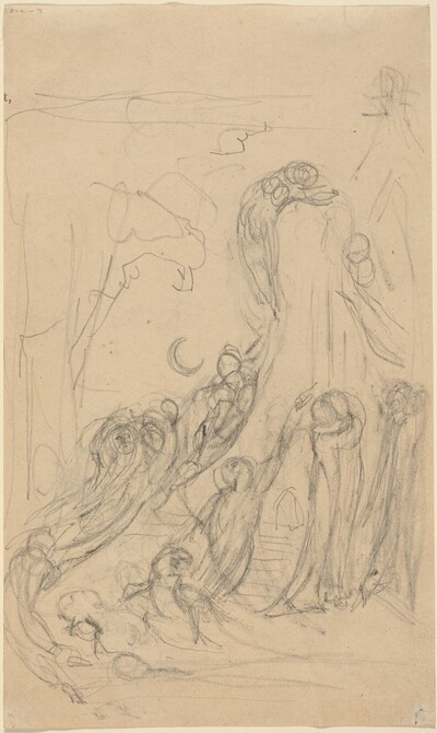 A Resurrection Scene (The Gambols of Ghosts) [recto]