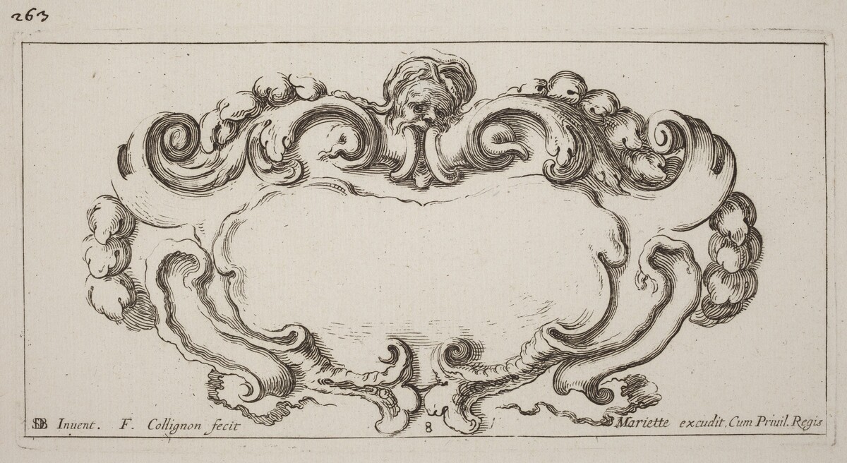 Cartouche by François Collignon after Stefano Della Bella
