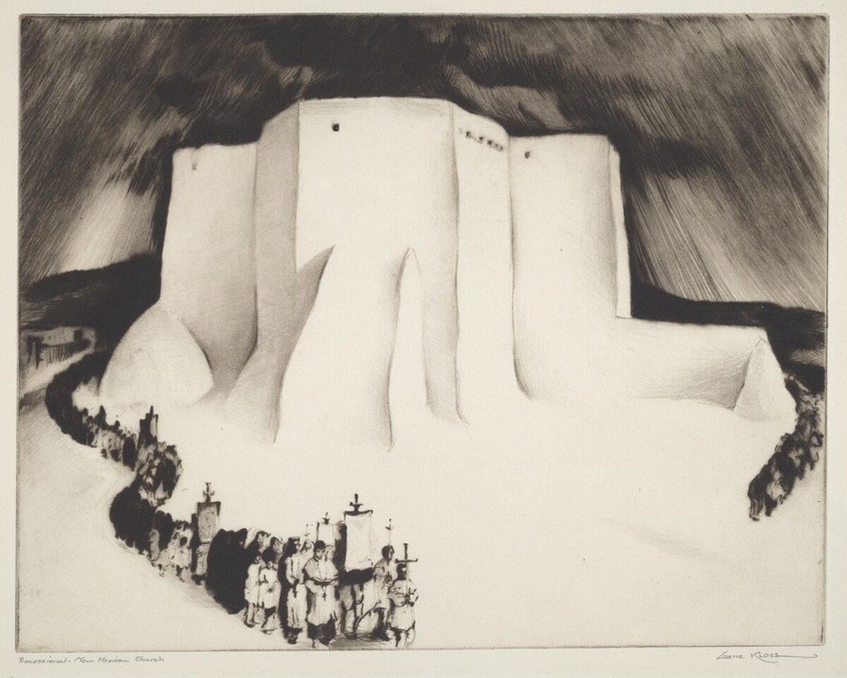 Processional—New Mexican Church by Gene Kloss