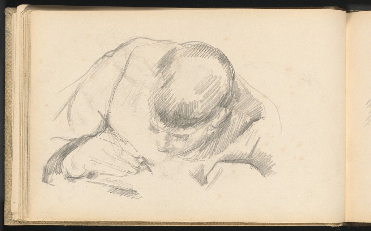 The Artist's Son Writing by Paul Cezanne
