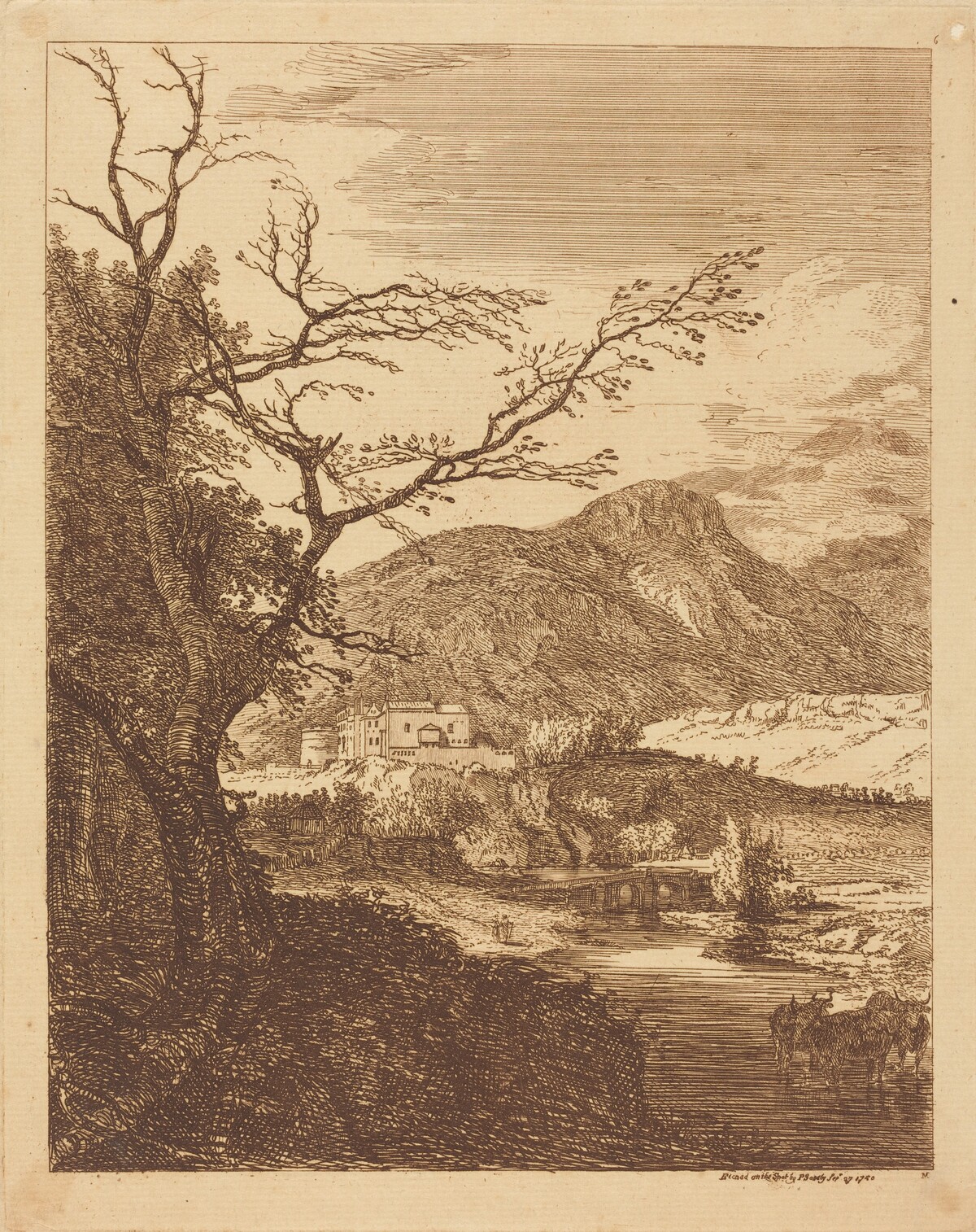 Capriccio with Edinburgh Castle and Arthur's Seat by Paul Sandby