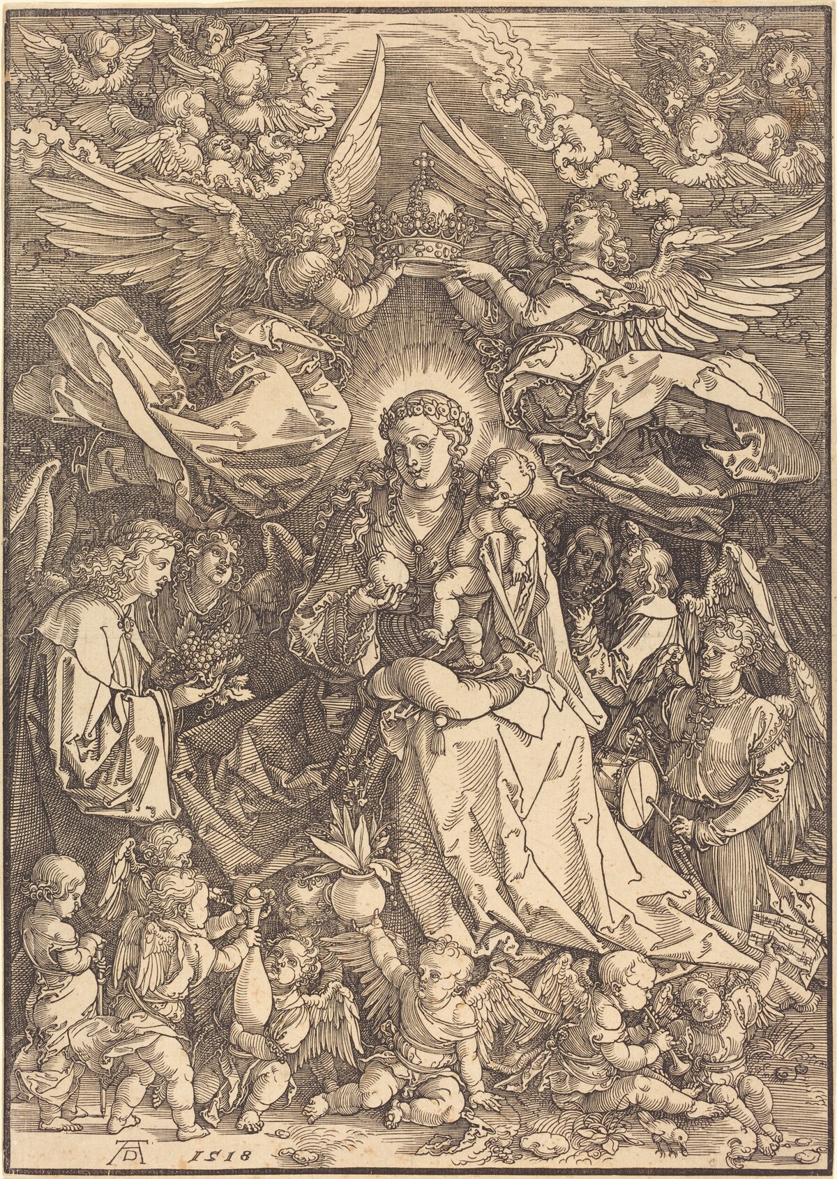 The Virgin Surrounded by Many Angels by Albrecht Dürer