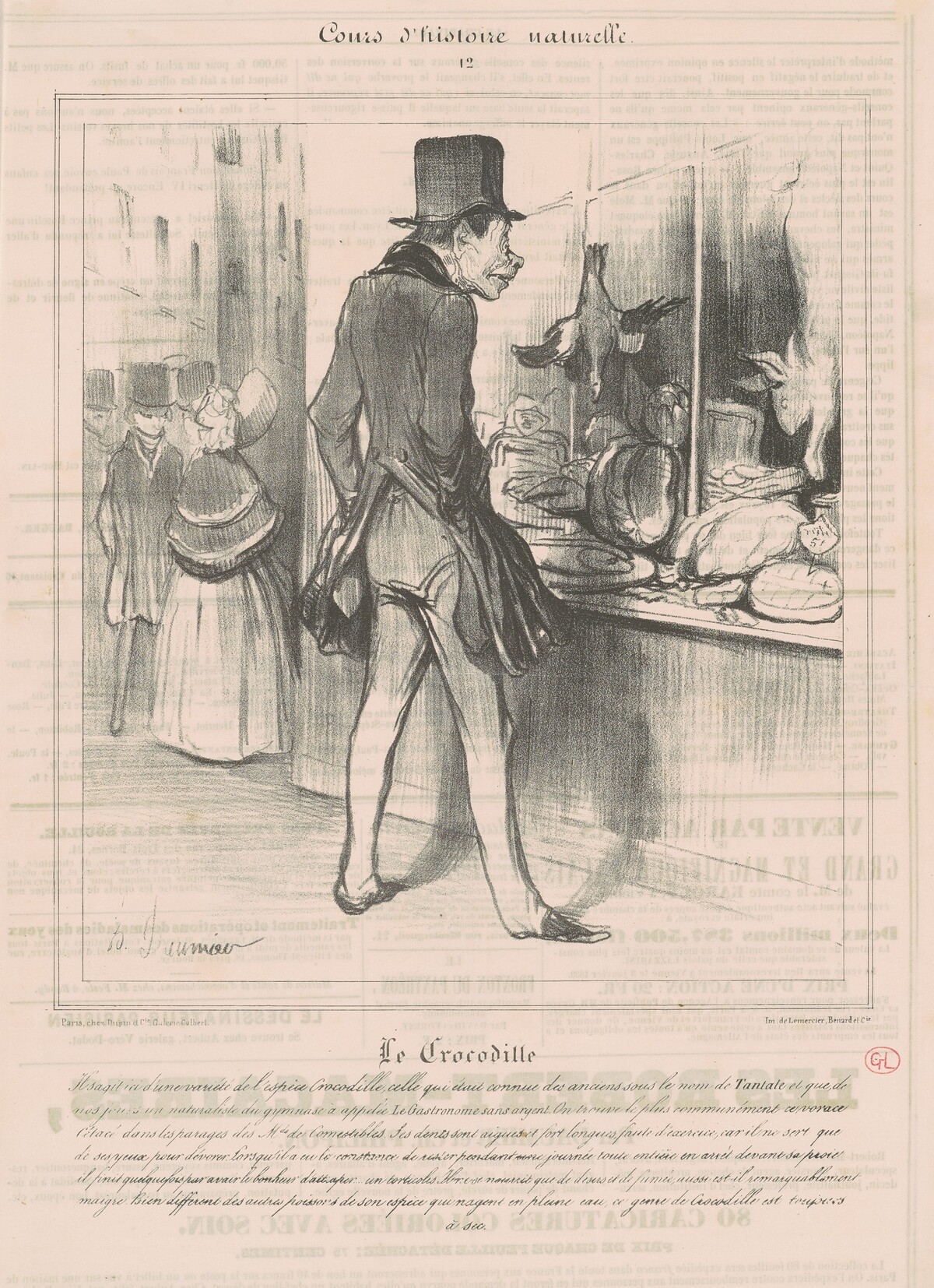 Le Crocodile by Honoré Daumier