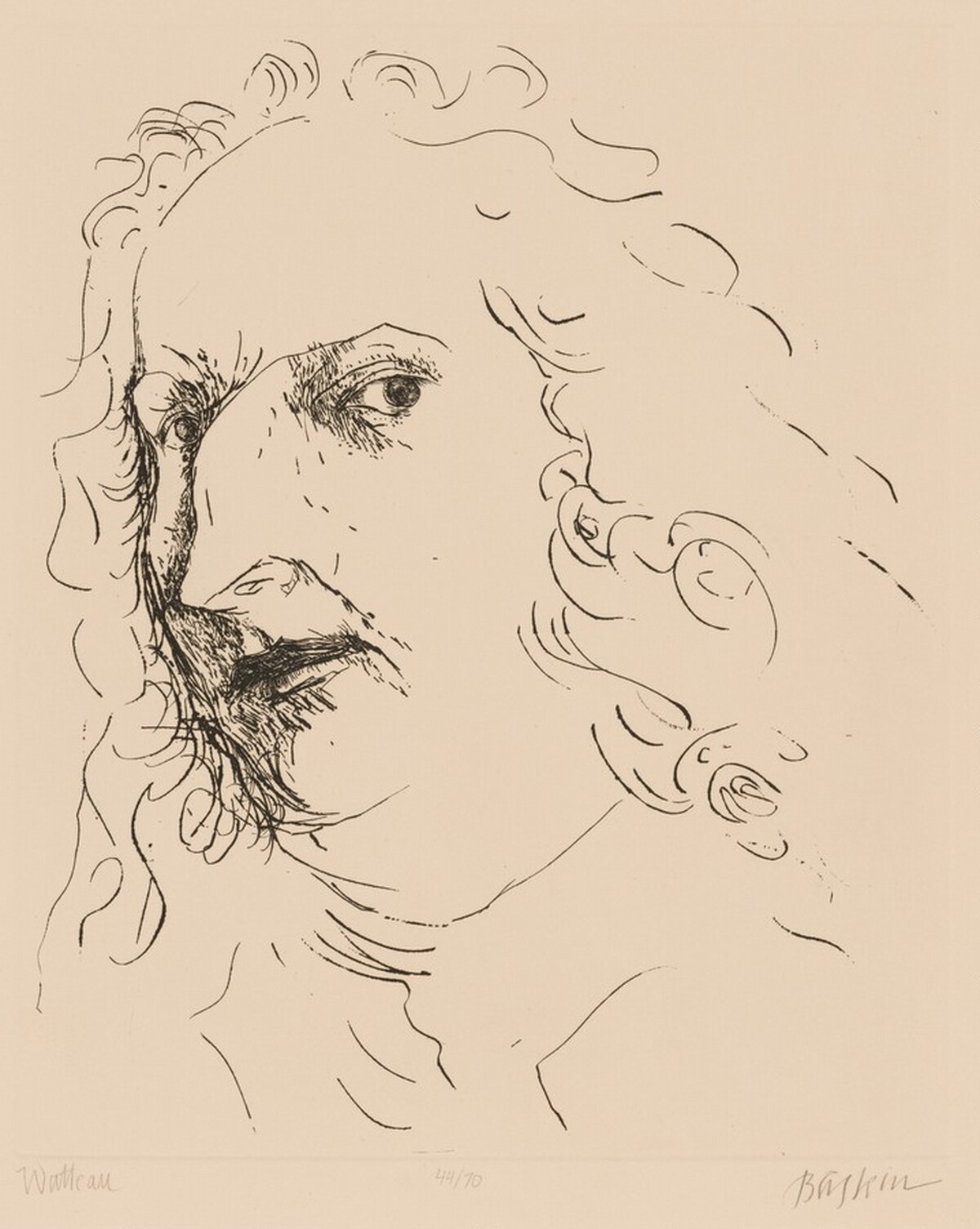 Watteau by Leonard Baskin