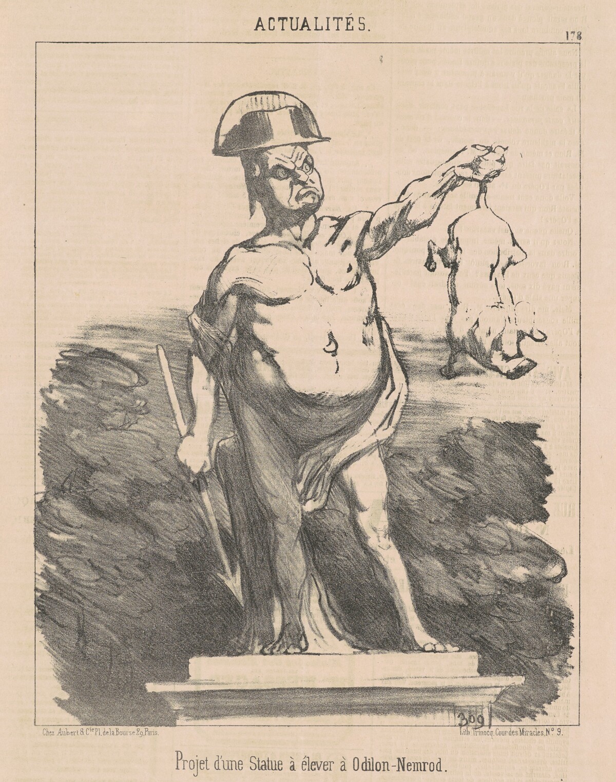 Projet d'une statue ... a Odilon-Nemrod by Honoré Daumier