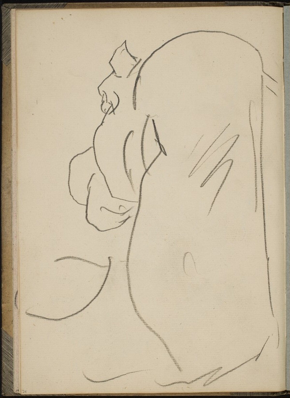 Nilpferd in Rückenansicht (Hippo from behind) [p. 24] by Max Beckmann